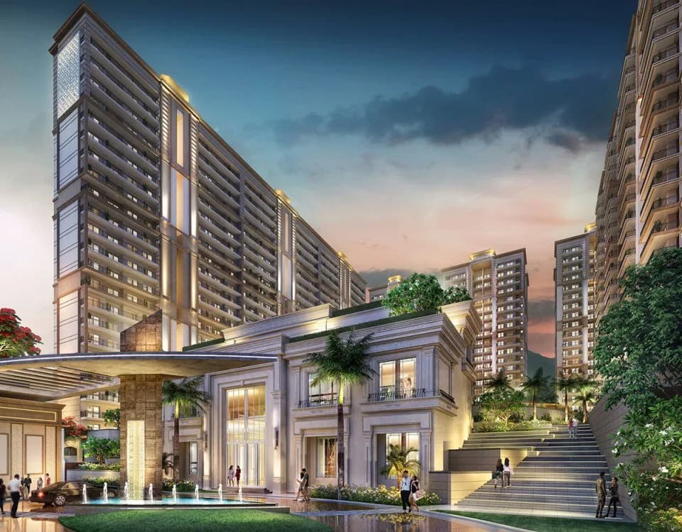 Luxurious balcony and high-rise view from The Medallion Aurum apartments