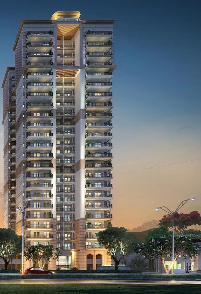 Architectural exterior view of The Medallion Aurum Mohali project